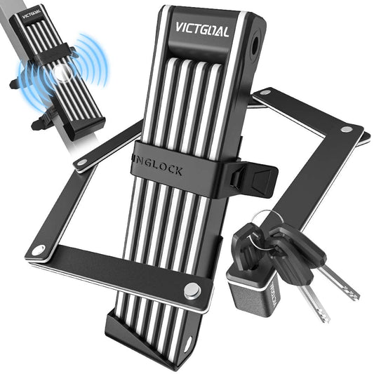Folding Bike Lock with Hidden Holder for AirTag Tools VICTGOAL accessories