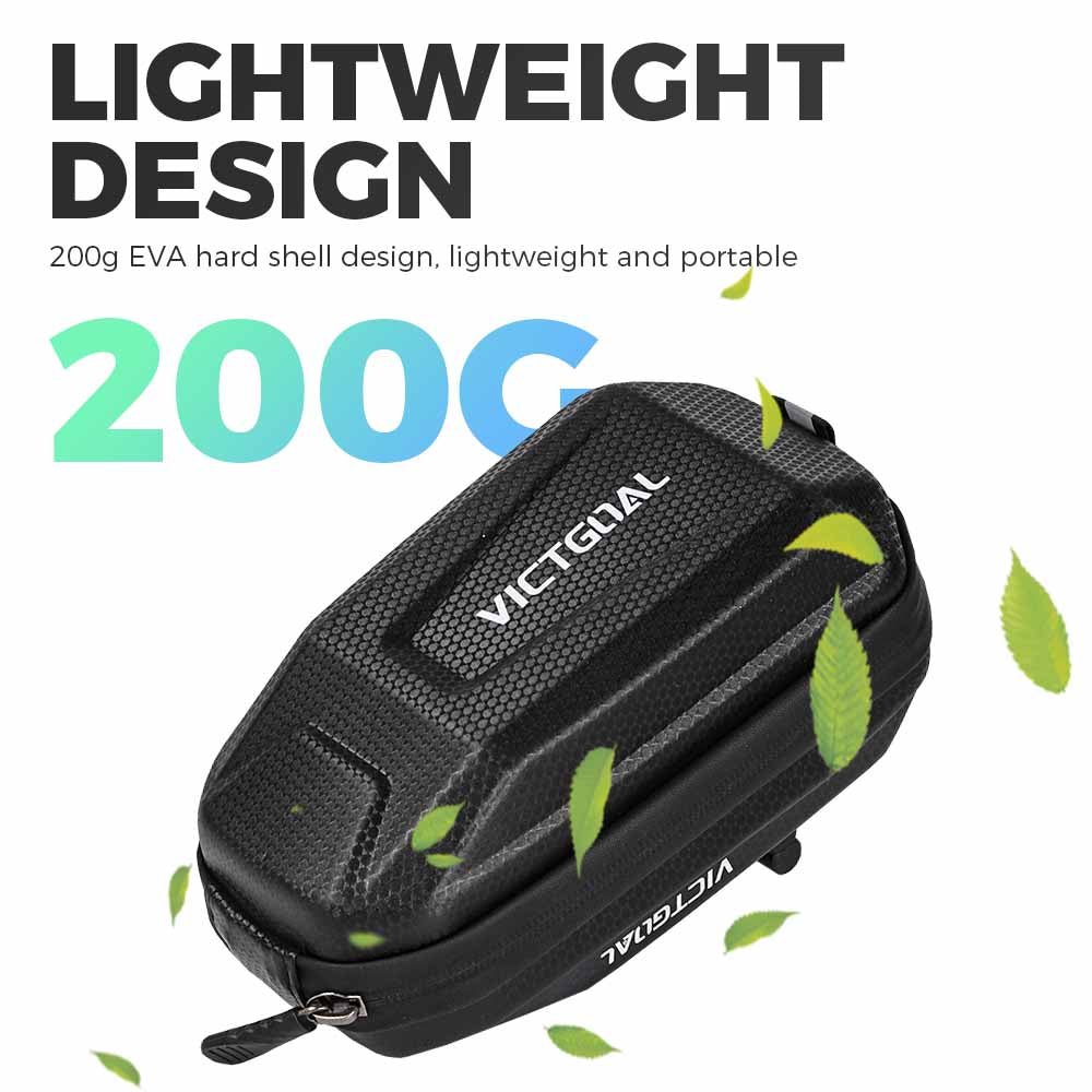 Hard Shell Bike Seat Bag with Silver Reflective Strip Tools VICTGOAL accessories bags