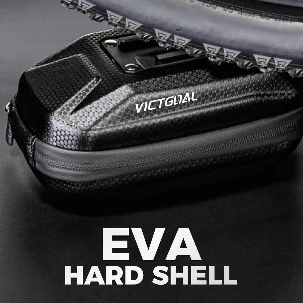 Hard Shell Bike Seat Bag with Silver Reflective Strip Tools VICTGOAL accessories bags