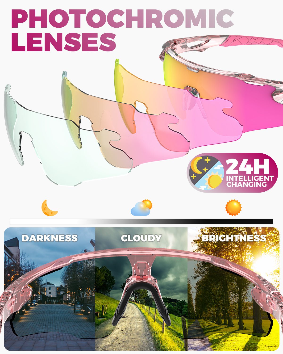 Photochromic Sports Sunglasses Baseball Cycling Runing Eywear Goggles VICTGOAL choice eyewears pick