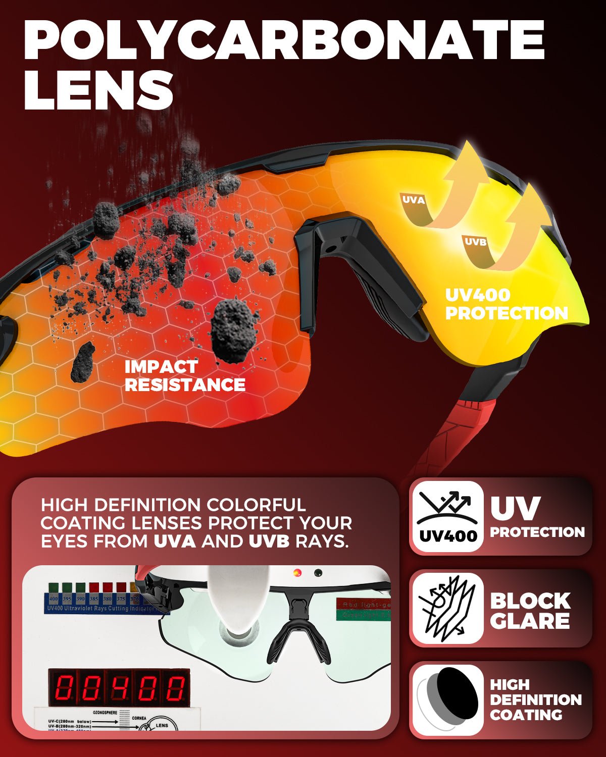 VICTGOAL Cycling Glasses Photochromic Sunglasses for Men Women TR90 Frame Glasses with UV Protection MTB Glasses for Cycling VICTGOAL