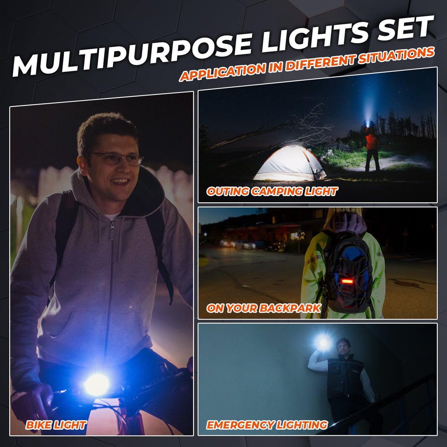 Bike Lights USB Rechargeable Bike Headlight and Tail light Set Lights VICTGOAL lights