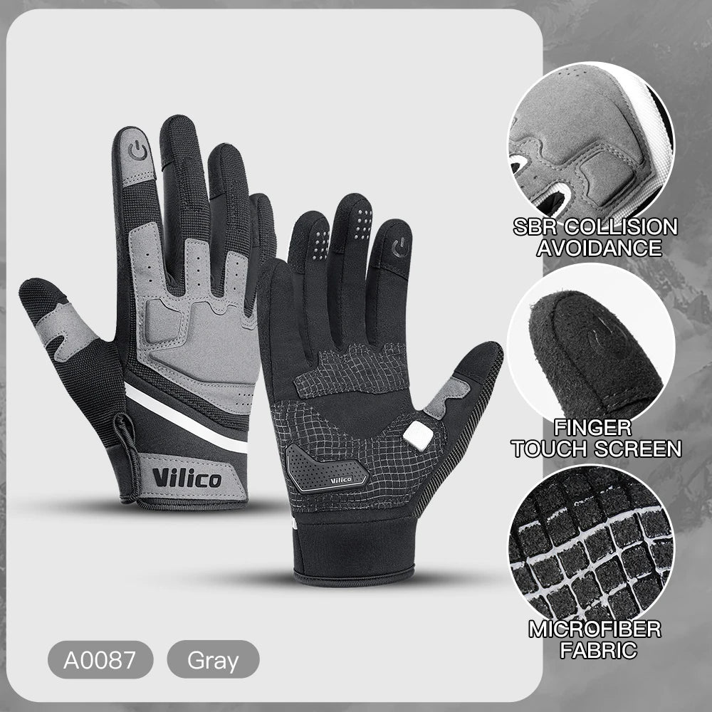 Full Finger Gel Padded Mens Cycling Gloves Gloves VICTGOAL gloves pick