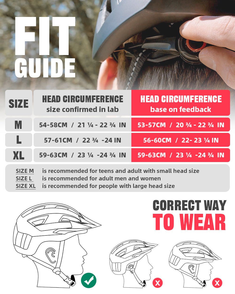 Goggles Bike Helmet w/ USB Lamp & Visor For MTB & E-bike Riders Adults Helmets VICTGOAL adultshelmets helmets