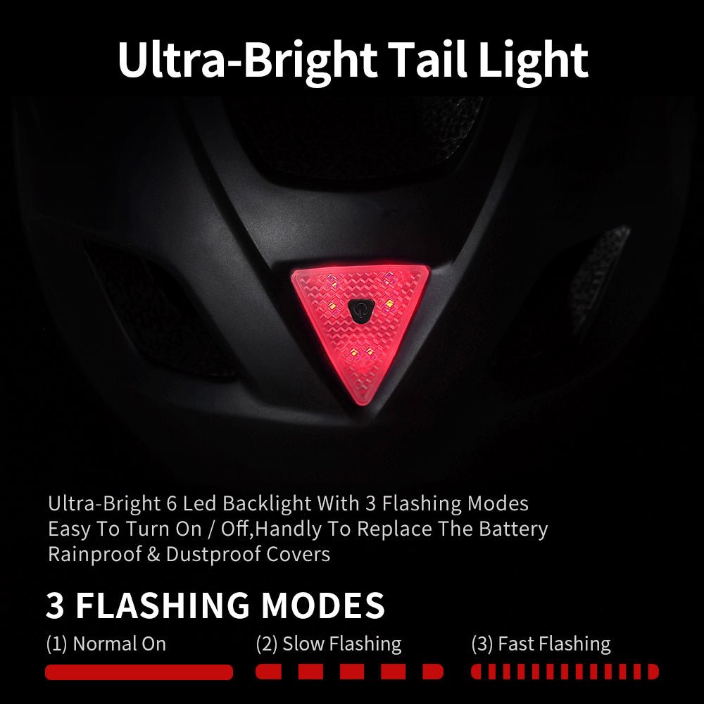 Urban Commuter Cycling Helmet w/ LED Rear Light Adults Helmets VICTGOAL adultshelmets helmets
