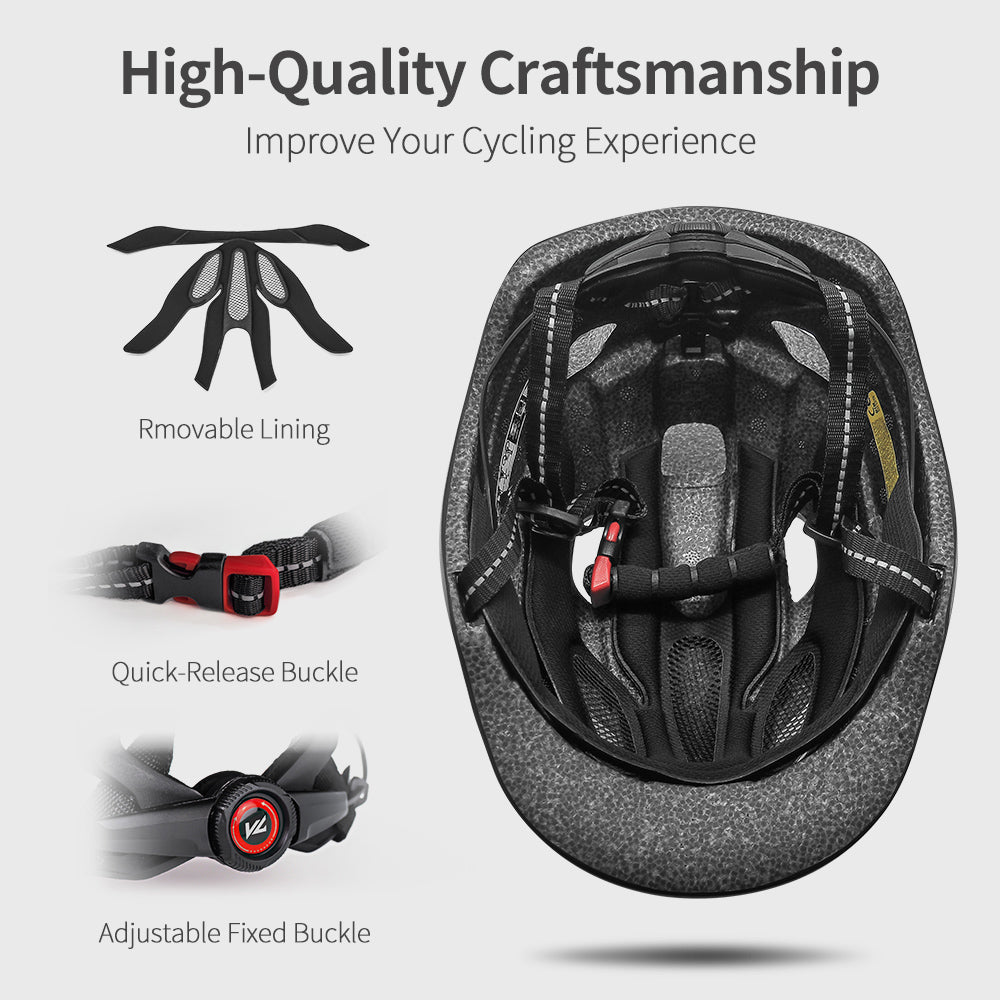 Urban Commuter Cycling Helmet w/ LED Rear Light Adults Helmets VICTGOAL adultshelmets helmets