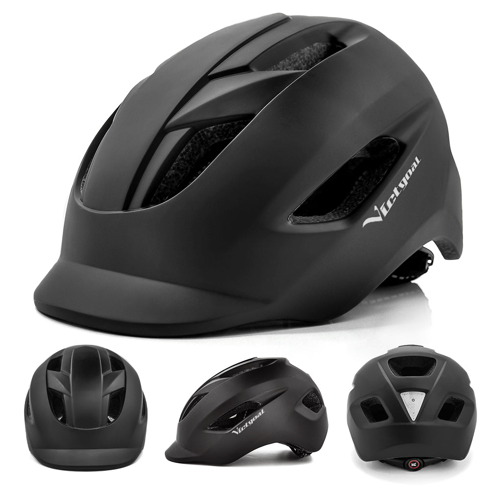 Urban Commuter Cycling Helmet w/ LED Rear Light Adults Helmets VICTGOAL adultshelmets helmets