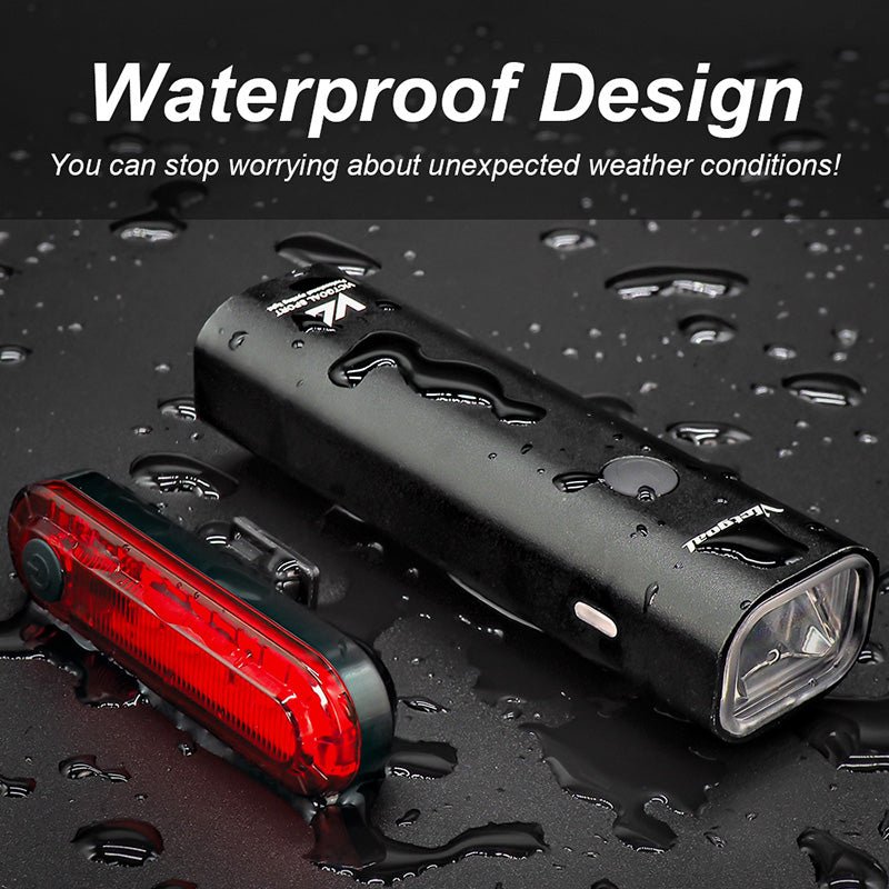 USB Rechargeable Bike Light Set Front & Rear Lights VICTGOAL lights
