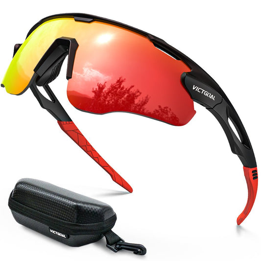 Wraparound cycling glasses for polarized and photochromic lens comparison