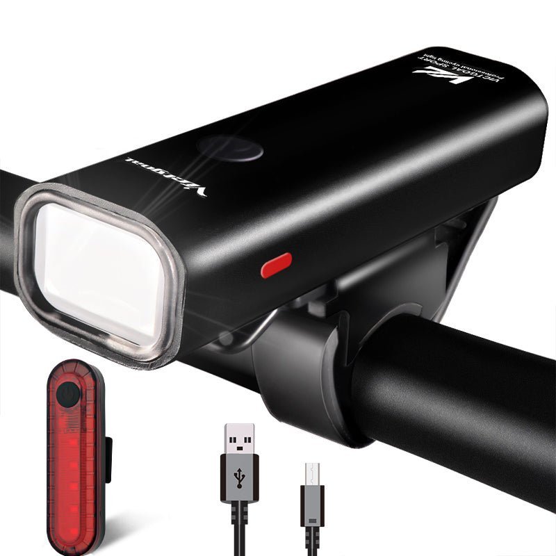 Rechargeable front and rear bike lights for commuting and night riding - VICTGOAL