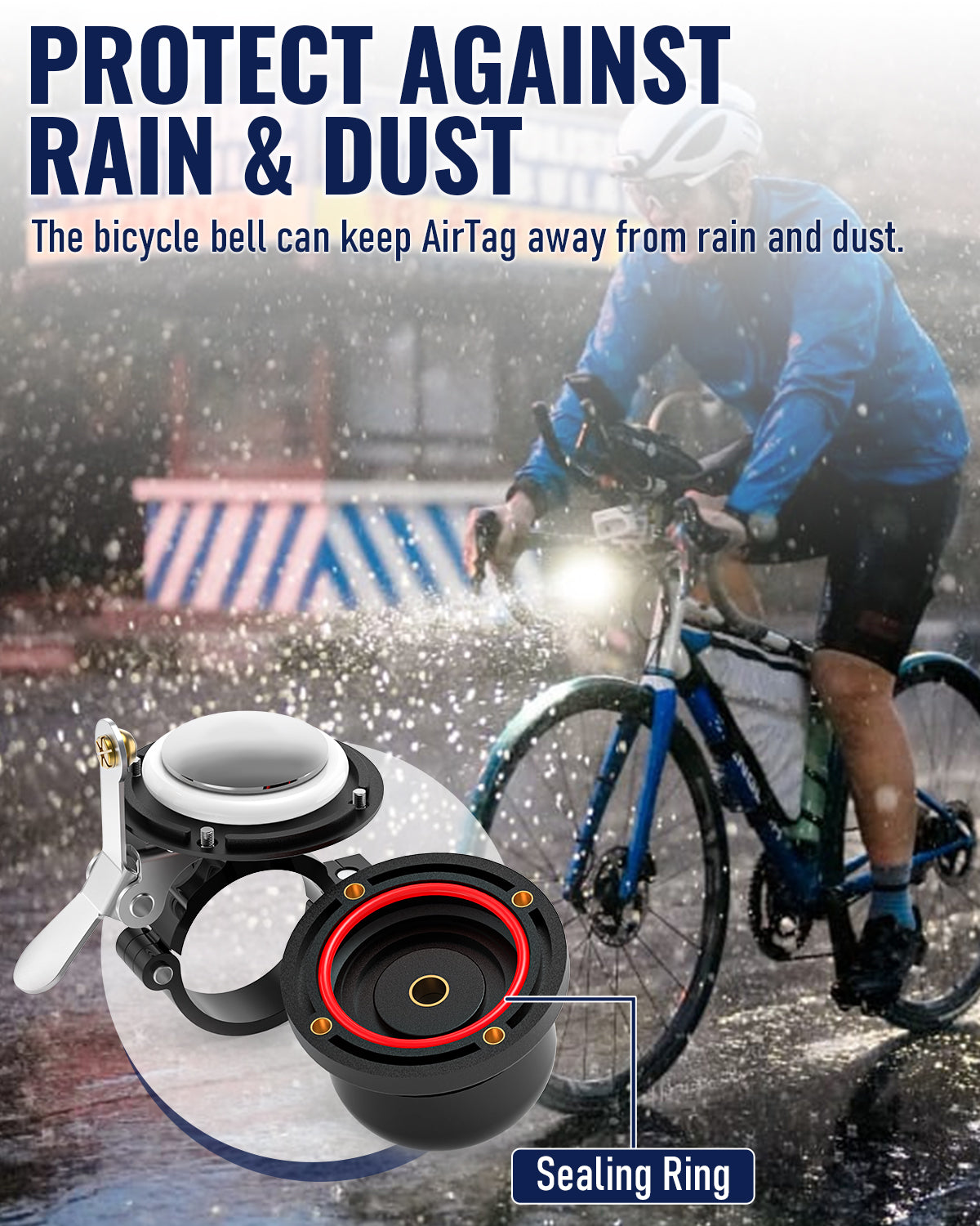 VICTGOAL Anti-Theft Loud Sound Bicycle Bell for Apple AirTag
