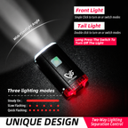 VICTGOAL 2-in-1 USB Front and Rear Bike Light for Helmet or Handlebar