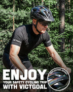 GLITTER cycling helmet with LED rear light and magnetic goggle fit