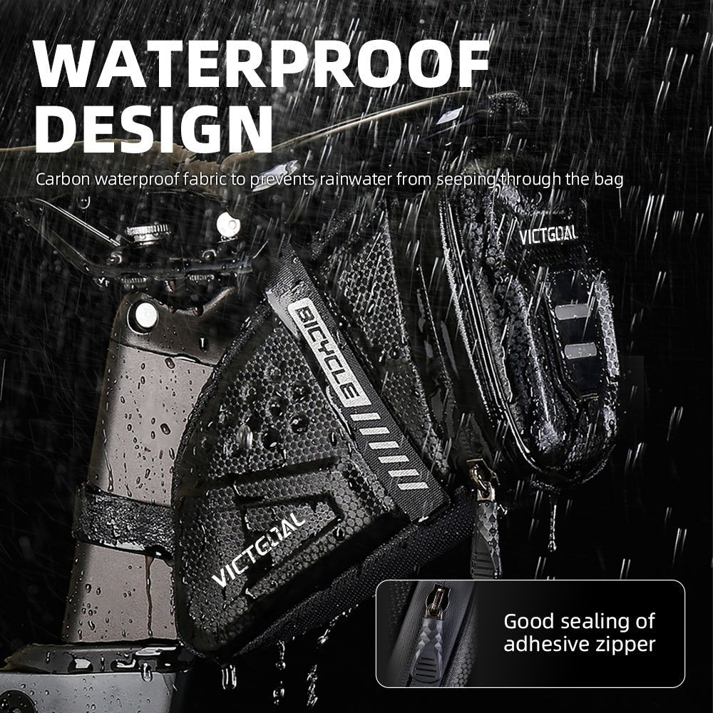Under-seat cycling bag for commuting, road rides and trail routes