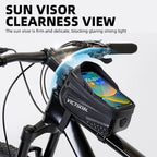 Bike phone mount clear screen pocket detail