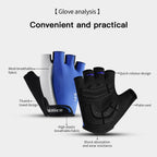Bike gloves gel palm padding detail