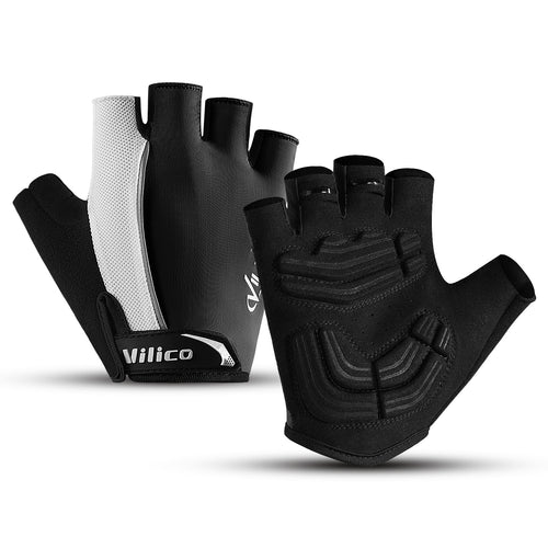 Bike gloves with gel palm padding for road and MTB rides
