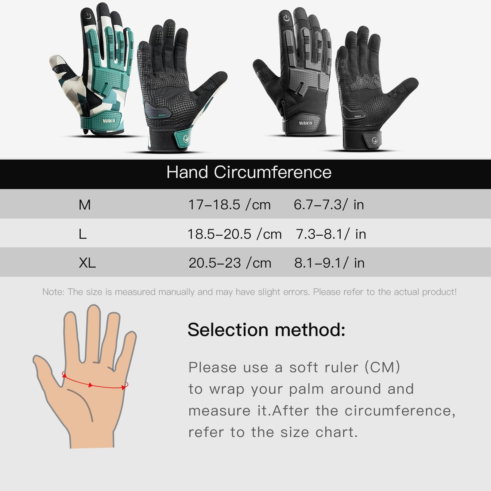 Gel padded riding gloves for motorcycle, cycling and driving