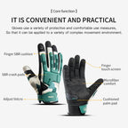Motorcycle and bike gloves for grip, shock support and control