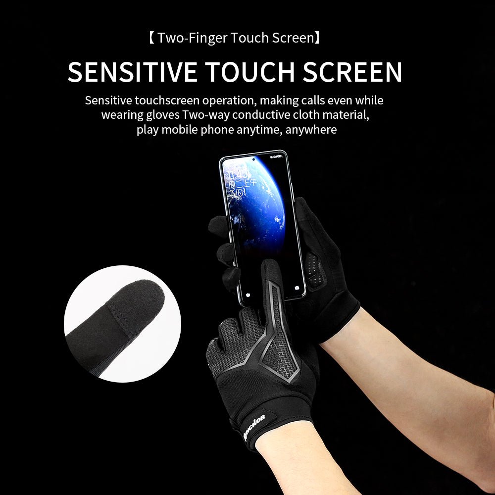 Breathable cycling gloves back panel view