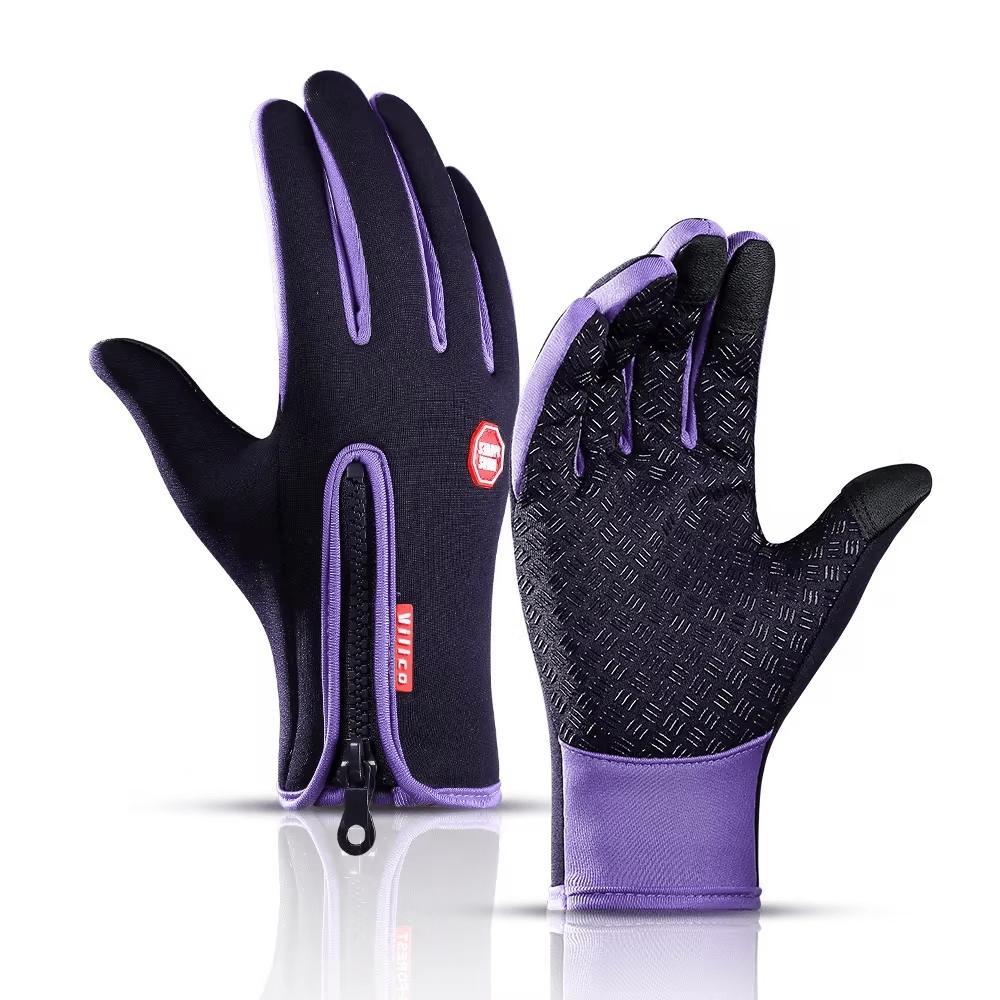 Wind-resistant winter gloves wrist closure view