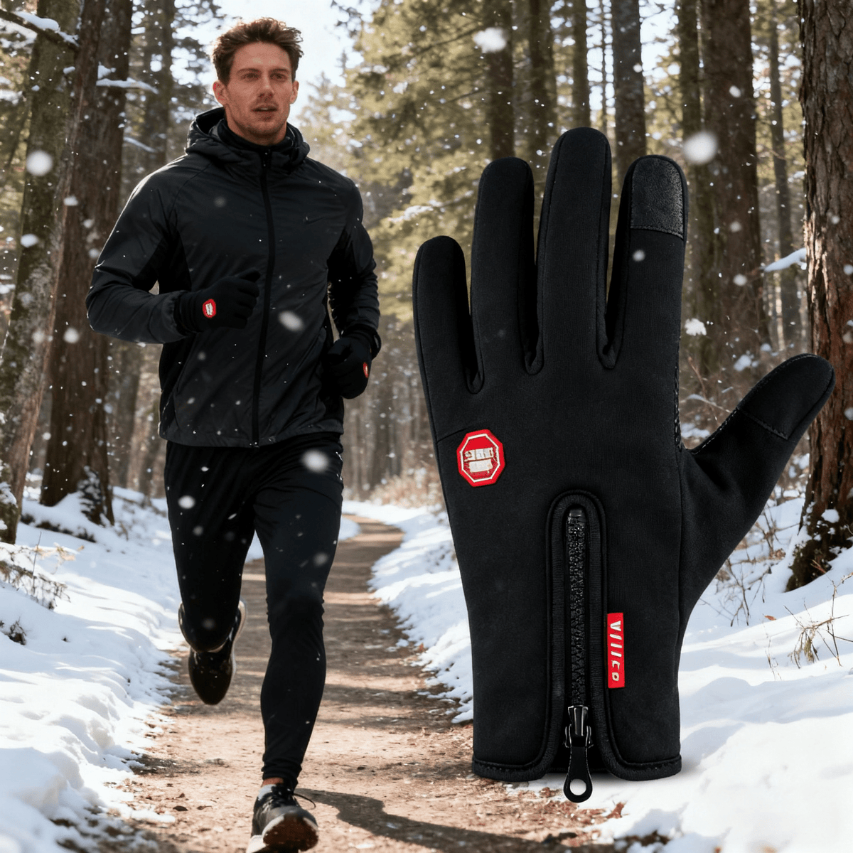 Water-resistant bike gloves cuff profile