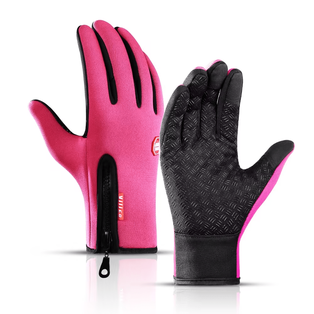 Fleece-lined cycling gloves interior detail