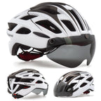 Adult cycling helmet with LED rear light for city commuting