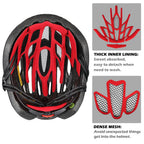 Bike helmet LED rear light close view