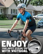 Adult e-bike helmet with magnetic goggles and rechargeable rear light