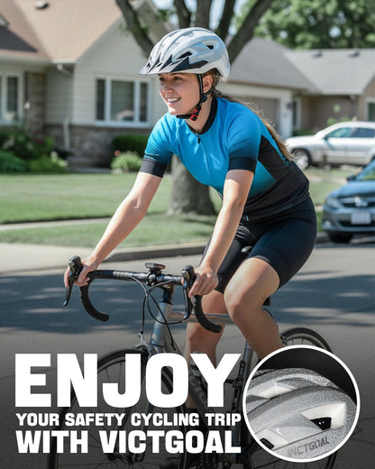 Goggles Bike Helmet w/ USB Lamp & Visor For MTB & E - bike Riders Adults Helmets VICTGOAL adultshelmets choice helmets