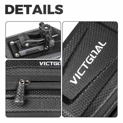 Hard Shell Bike Seat Bag with Silver Reflective Strip Tools VICTGOAL accessories bags