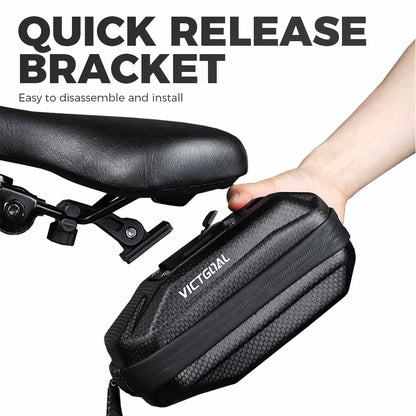 Hard Shell Bike Seat Bag with Silver Reflective Strip Tools VICTGOAL accessories bags