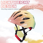 Youth bike helmet with comfortable fit for active children