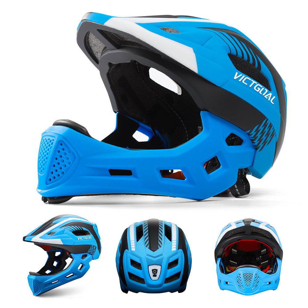 Kids BMX helmet alternate front and rear view