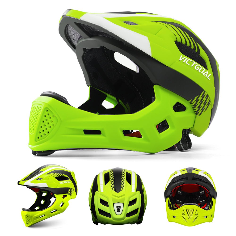 amazon prime boys bike helmet and gloves GLX GX623 Youth ATV/Dirt Combo and elastic in design to provide optimal impact absorption to exceed DOT standards Kids Full Face Bike Helmet