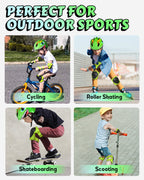 Toddler scooter helmet chin strap and buckle detail