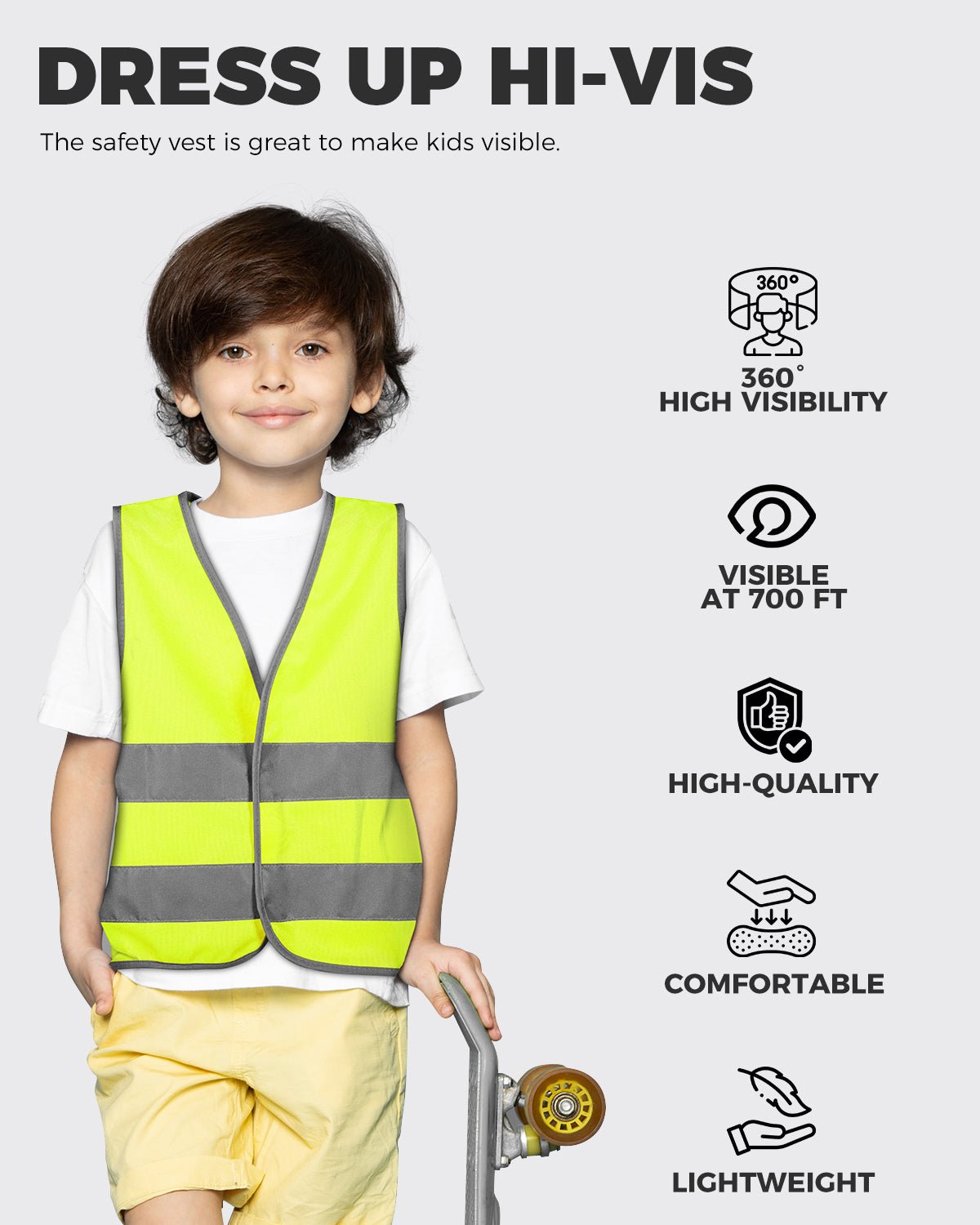 Kids Reflective Vest High Visibility Vest Child accessories VICTGOAL kidshelmets sportwear