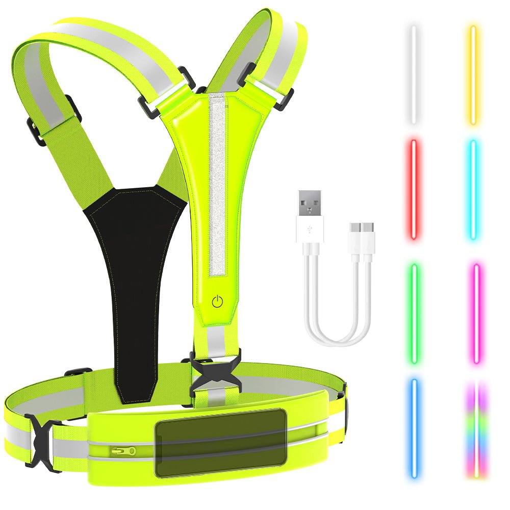 VICTGOAL LED reflective vest for running and cycling visibility