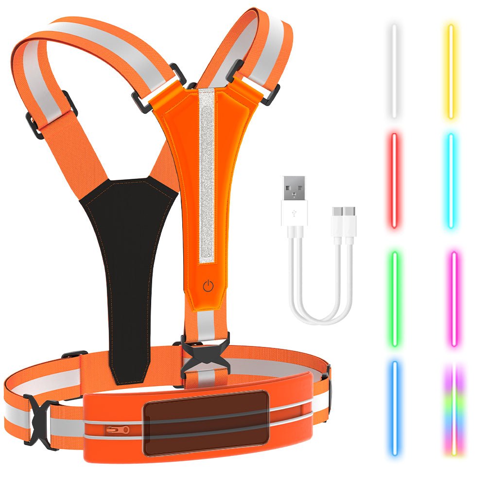 LED Reflective Vest Running Gear 7 Lights Colors accessories VICTGOAL accessories apparel lights