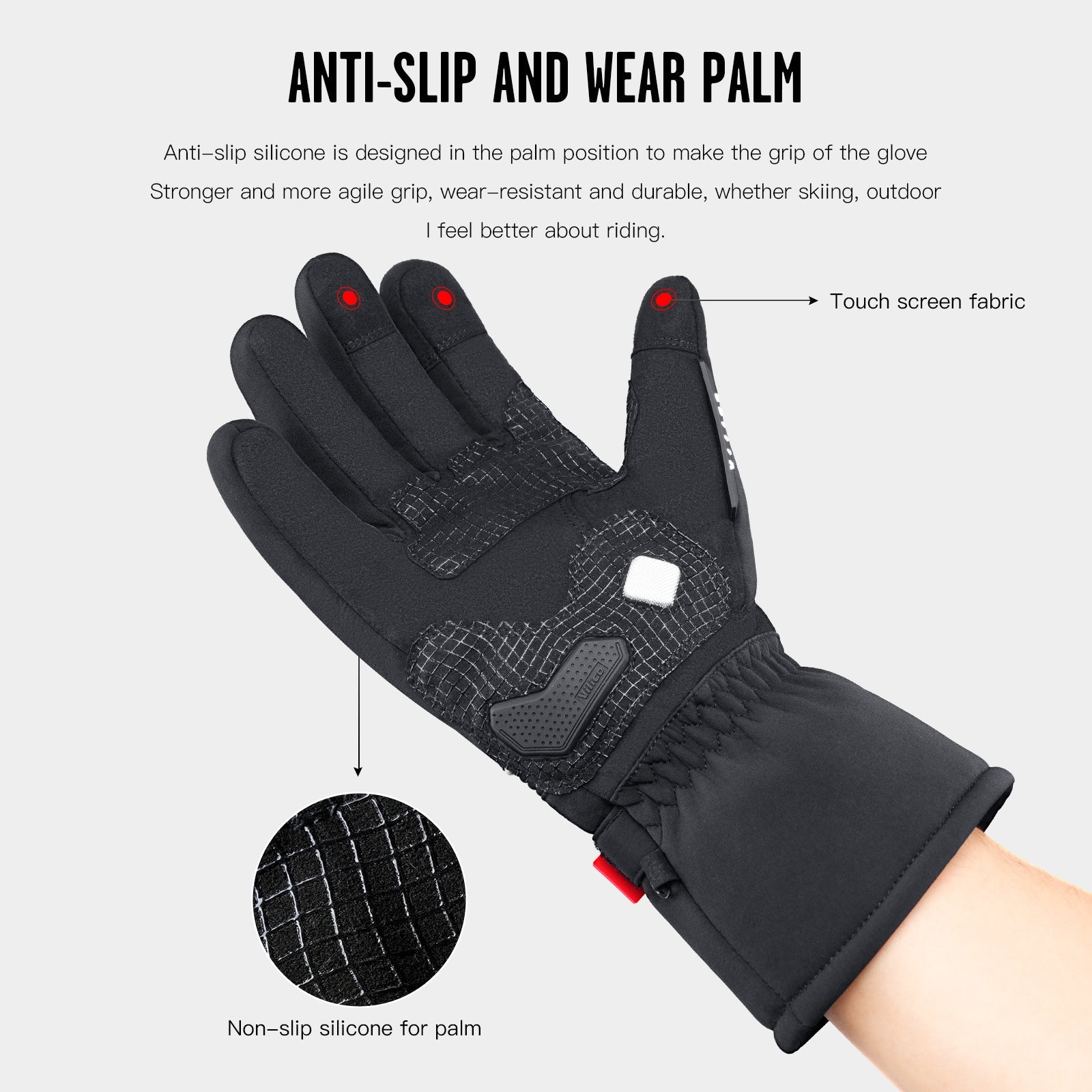 Motorcycle Gloves for Men and Women Full Finger Touchscreen Motorbike Gloves Goggles VICTGOAL gloves