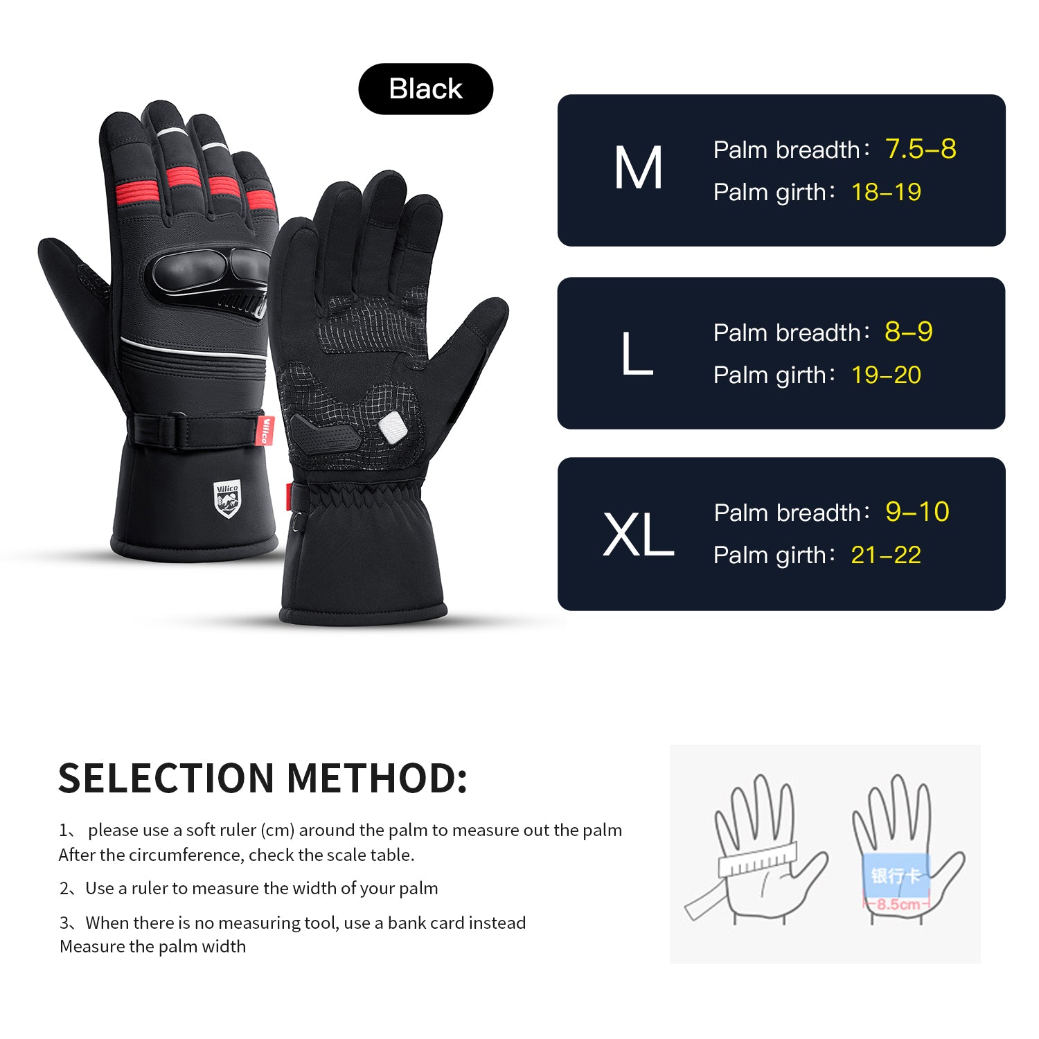 Motorcycle Gloves for Men and Women Full Finger Touchscreen Motorbike Gloves Goggles VICTGOAL gloves