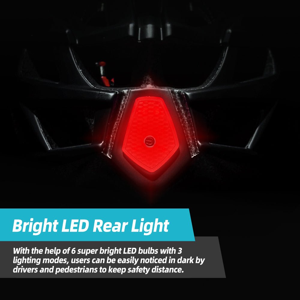 Road and mountain bike helmet for everyday riding visibility