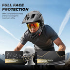 Ventilated full-face MTB helmet exterior