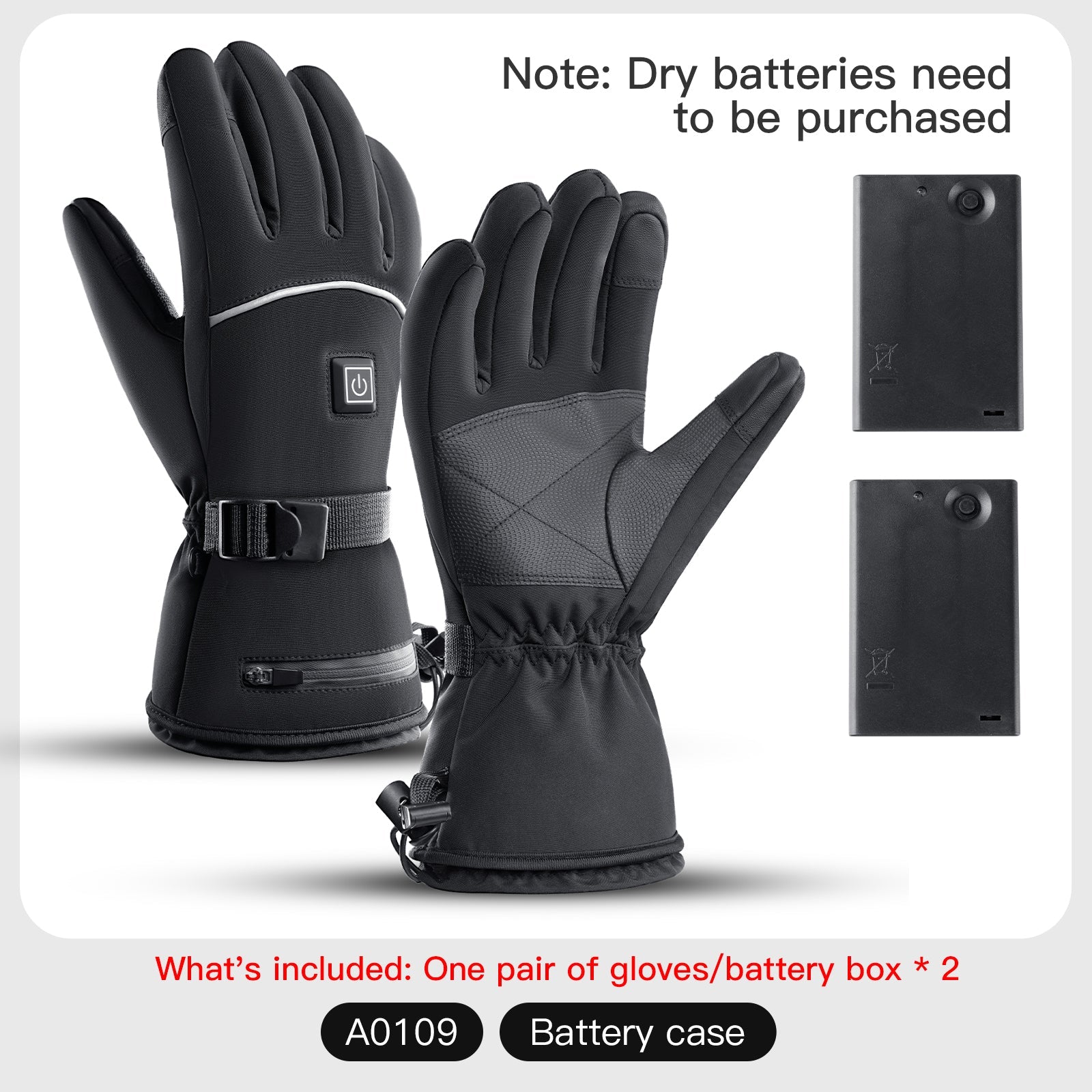 Temperature-control glove button area detail
