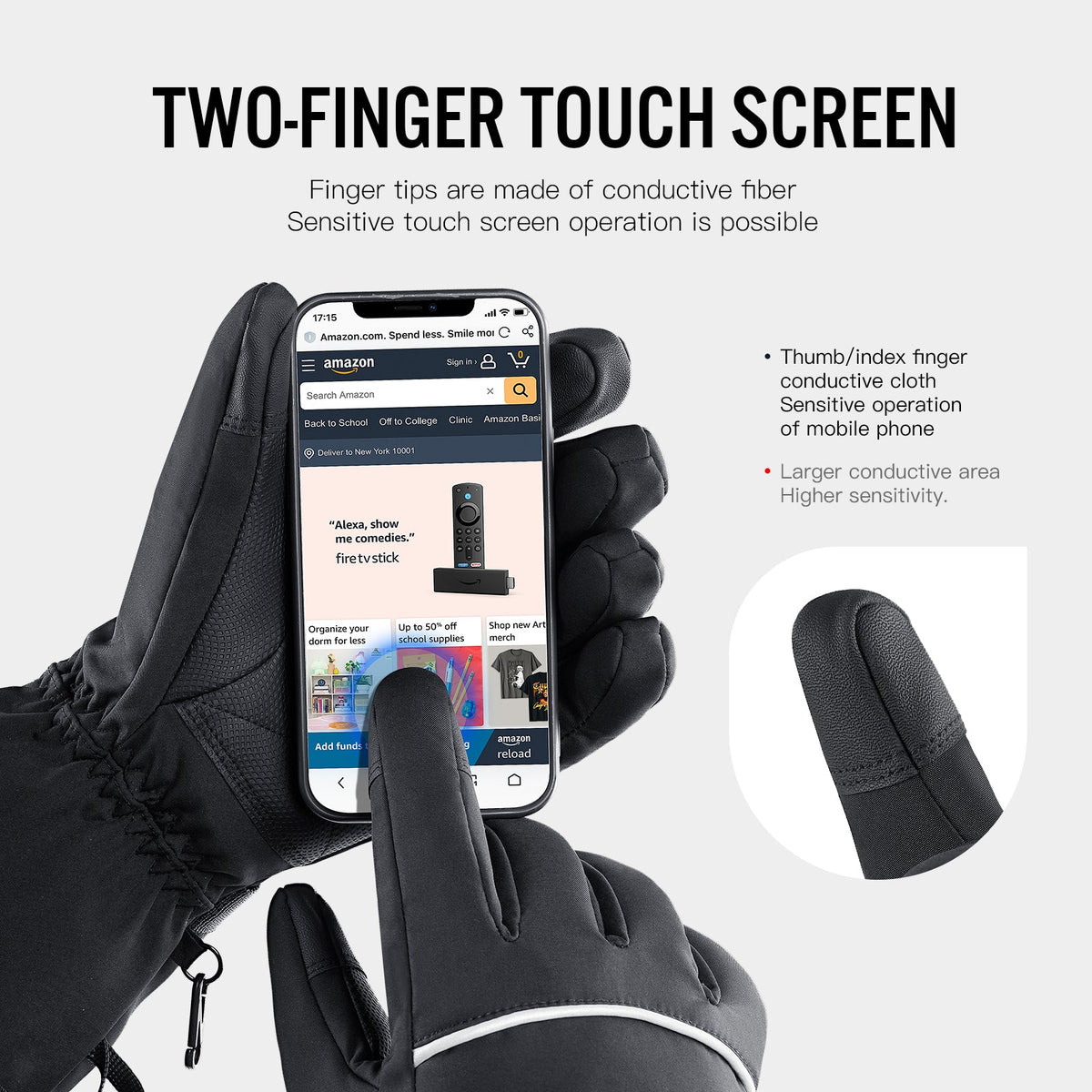 Heated cycling gloves back panel and cuff profile