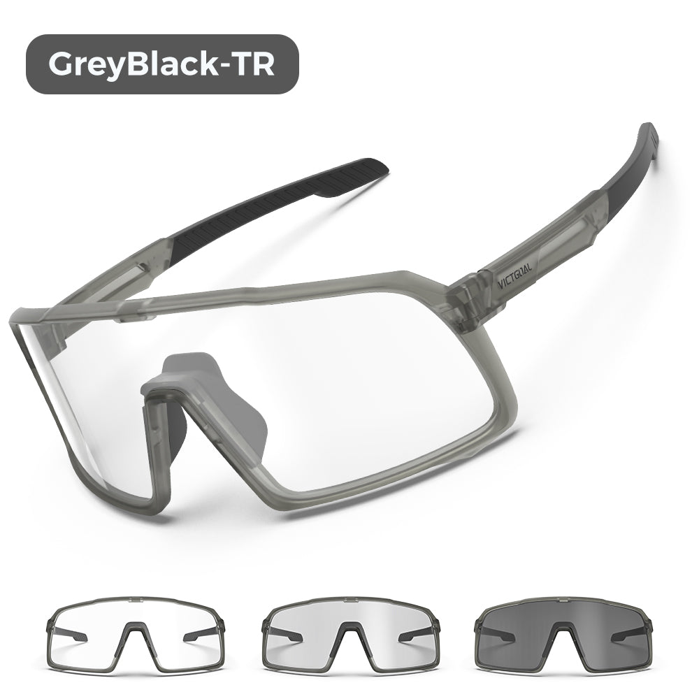 Photochromic bike eyewear temple and fit profile