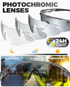 VICTGOAL VA309 photochromic cycling glasses front profile