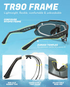 Lightweight UV400 cycling glasses for sunny outdoor routes