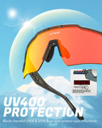 Polarized bike sunglasses for glare reduction on road and trail rides
